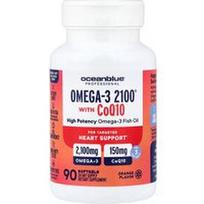 OceanBlue, Profesionalus, Omega-3 2100® su kofermentu Q10, apelsinų spalvos, 90 minkštųjų kapsulių