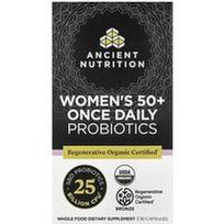 Ancient Nutrition, Moterims 50+ kartą per dieną vartojami probiotikai, 25 milijardai KFV, 30 kapsulių