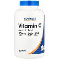 Nutricost, Vitaminas C, 500 mg, 240 kapsulių