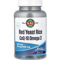 KAL, Raudonųjų mielių ryžiai, CoQ-10, Omega 3, 60 minkštųjų kapsulių