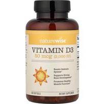 NatureWise, Vitaminas D3, 50 mcg (2 000 TV), 360 minkštųjų kapsulių