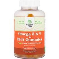 Nature's Craft, Omega 3-6-9 + DHA guminukai, citrinų ir apelsinų skonio, 120 guminukų