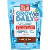Healthy Heights, „Grow Daily™“, išrūgų baltymų ir maistinių medžiagų mišinys, vaikams nuo 3 metų, šokolado skonio, 616 g