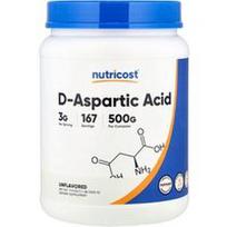 Nutricost, D-asparto rūgštis, be skonio, 500 g (17,9 uncijos)