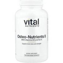 Vital Nutrients, Osteo-Nutrients II su vitaminu K2-7, 240 vegetariškų kapsulių