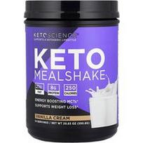 Keto Science, Keto miltų kokteilis, vanilinis kremas, 20,83 uncijos (590,8 g)