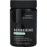 Sports Research, Berberinas su kokosų aliejumi, 500 mg, 90 minkštųjų gelių