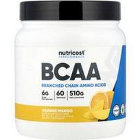 Nutricost, „Performance“, BCAA, apelsinų ir mangų, 510 g