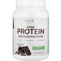 BrainMD, Omni Protein, augalinės kilmės baltymų milteliai, šokoladas, 2.38 svaro (1,080 g)