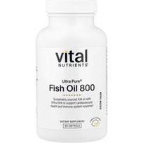 Vital Nutrients, „Ultra Pure®“, žuvų taukai 800, citrinų skonio, 90 minkštųjų kapsulių