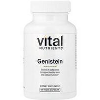 Vital Nutrients, Genistein, 60 veganiškų kapsulių (125 mg vienoje kapsulėje)