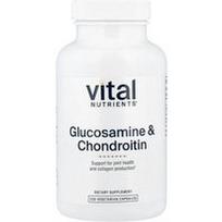 Vital Nutrients, Gliukozaminas ir chondroitinas, 120 vegetariškų kapsulių