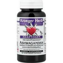 Kroeger Herb Co, Ašvaganda, 60 vegetariškų kapsulių