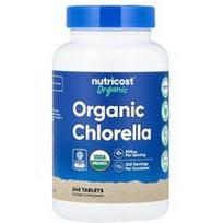 Nutricost, Organinė chlorella, 500 mg, 240 tablečių