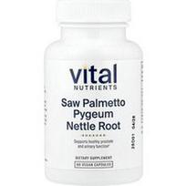 Vital Nutrients, Sabalpalmės (Pygeum) dilgėlių šaknis, 60 veganiškų kapsulių