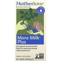 Motherlove, Žindymas, „More Milk Plus“ papildas maitinančioms, 60 skystų kapsulių
