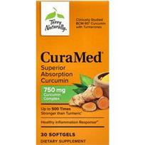 Terry Naturally, CuraMed®, geresnės absorbcijos kurkuminas, 30 minkštųjų gelių