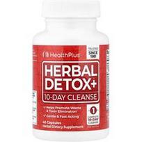 Health Plus, Herbal Detox+, 10 dienų valymas, 40 kapsulių