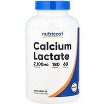Nutricost, Kalcio laktatas, 180 kapsulių (700 mg vienoje kapsulėje)