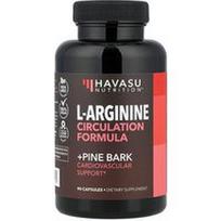Havasu Nutrition, L-argininas, kraujotakos formulė + pušies žievė, 90 kapsulių
