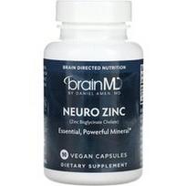 BrainMD, Neuro cinkas (cinko bisglicinato chelatas), 25 mg, 90 veganiškų kapsulių