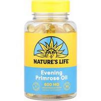 Nature's Life, Nakvišų aliejus, 600 mg, 90 minkštųjų gelių