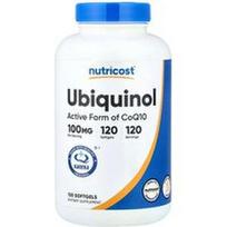 Nutricost, Ubichinolis, 100 mg, 120 minkštųjų kapsulių