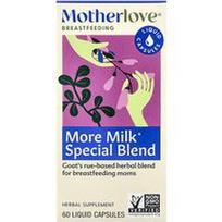 Motherlove, Žindymas, „More Milk Special Blend“ papildas maitinančioms, 60 skystų kapsulių
