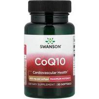 Swanson Vitamins, CoQ10, 400 mg, 30 minkštųjų kapsulių