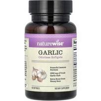 NatureWise, Česnakas, 1500 mg, 60 minkštųjų kapsulių