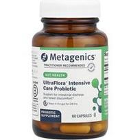 Metagenics, „UltraFlora®“ intensyvios priežiūros probiotikas, 60 kapsulių (85 mg (10 milijardų KFV) vienoje kapsulėje)