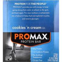 NuGo Nutrition, „ProMax®“ baltymų batonėlis, sausainių ir grietinėlės skonio, 12 batonėlių po 75 g (2,64 uncijos)