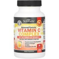 BioSchwartz, Vitamino C kompleksas su cinku, bioflavonoidais ir erškėtuogėmis, 120 kapsulių