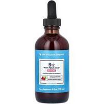 The Vitamin Shoppe, Vitaminas B12 su folio rūgštimi, aviečių, 118 ml