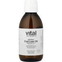 Vital Nutrients, Itin grynas menkių kepenų aliejus su citrina, 200 ml