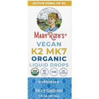 MaryRuth's, Organiniai veganiški K2 MK7 skysčio lašai, be skonio, 30 ml