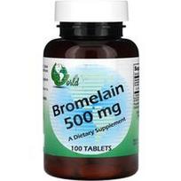 World Organic, Bromelainas, 500 mg, 100 tablečių