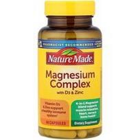 Nature Made, Magnio kompleksas su D3 ir cinku, 60 kapsulių