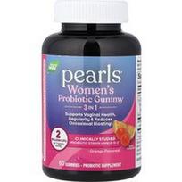Nature's Way, Pearls®, moteriški 3 viename probiotiniai guminukai, apelsinų spalvos, 60 guminukų (1 milijardas KFV viename guminuke)