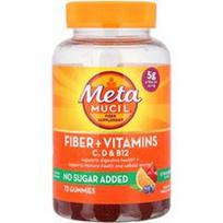 Metamucil, Skaidulos + vitaminai C, D ir B12, citrusinių vaisių uogos, 72 guminukai