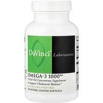 DaVinci Laboratories, Omega-3 1000, 90 žarnyne tirpstančių minkštųjų kapsulių