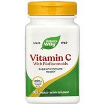 Nature's Way, Vitaminas C su bioflavonoidais, 100 kapsulių