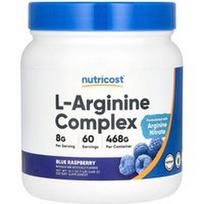 Nutricost, L-arginino kompleksas, mėlynųjų aviečių, 468 g