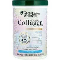 Great Lakes Wellness, Pažangūs kolageno peptidai, vanilės skonio, 400 g
