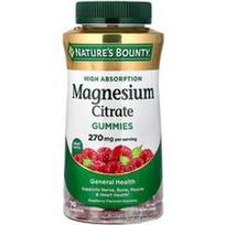 Nature's Bounty, Magnio citrato guminukai, didelio įsisavinimo, aviečių skonio, 90 guminukų (90 mg viename guminuke)