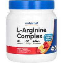 Nutricost, L-arginino kompleksas, vaisių punšo skonio, 474 g