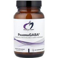 Designs For Health, PharmaGABA®, 60 kramtomųjų tablečių (100 mg vienoje tabletėje)
