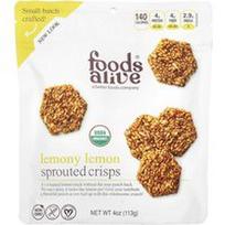 Foods Alive, Daiginti traškučiai, citrininė citrina, 4 uncijos (113 g)
