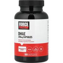 Force Factor, DMAE, 250 mg, 100 augalinių kapsulių
