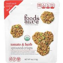 Foods Alive, Daiginti traškučiai, pomidorai ir žolelės, 4 uncijos (113 g)